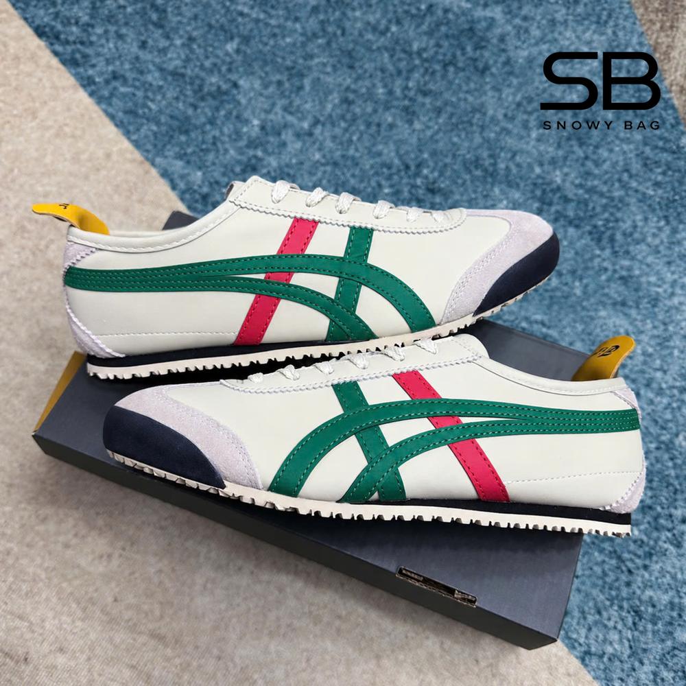 Giày Onitsuka Tiger Mexico 66 Birch Green Red Yellow Xanh Đỏ Vàng sang trọng