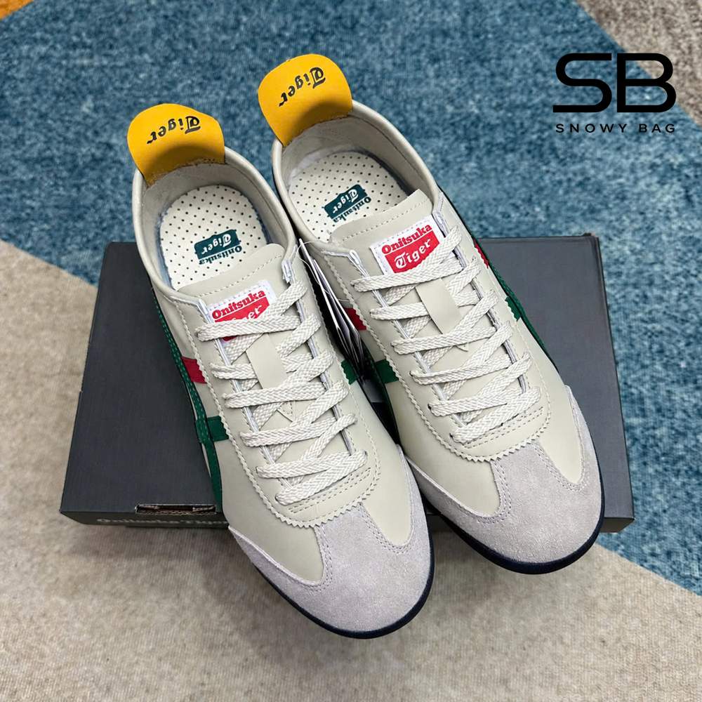 Giày Onitsuka Tiger Mexico 66 Birch Green Red Yellow đầy phong cách