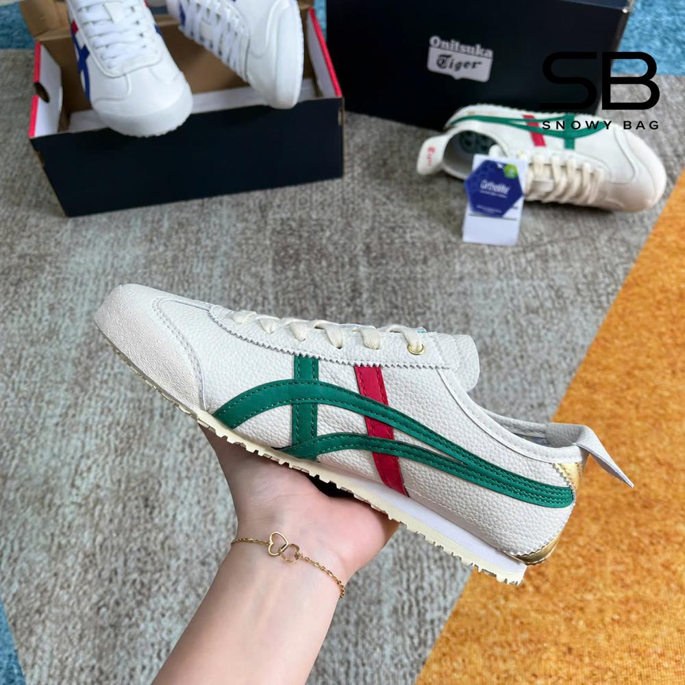 Giày Onitsuka Tiger Mexico 66 Birch Kale Red Gold Trắng Sọc Xanh với thiết kế độc đáo