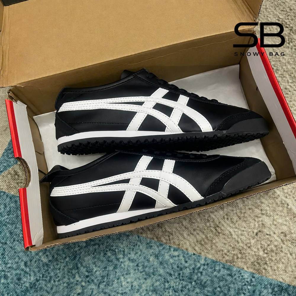 Giày Onitsuka Tiger Mexico 66 Black White Đen Trắng với thiết kế tinh tế