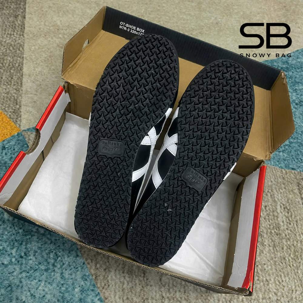 Giày Onitsuka Tiger Mexico 66 Black White Đen Trắng với thiết kế tinh tế