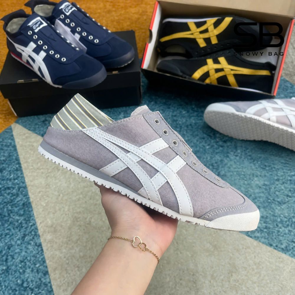 Giày Onitsuka Tiger Mexico 66 Paraty Grey White Màu Bạc sang trọng