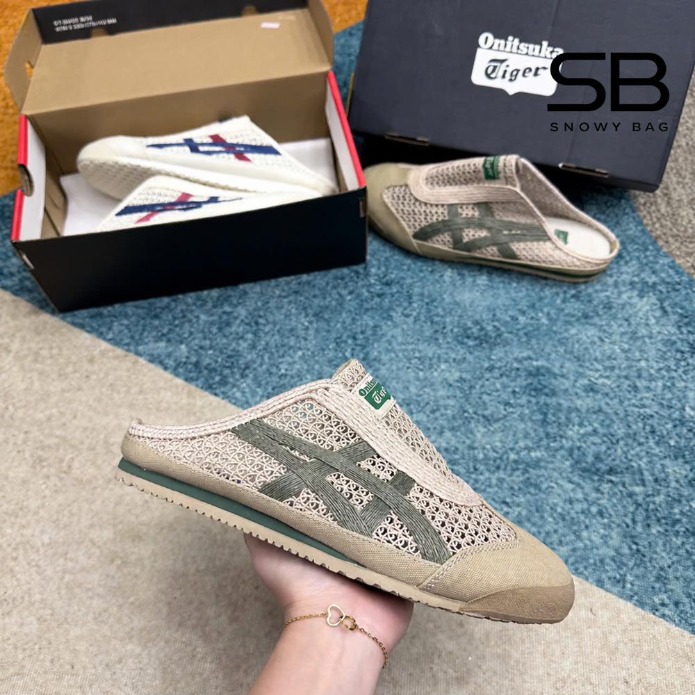Giày Onitsuka Tiger Mexico 66 Sabot Beige Green Be Xanh thời thượng