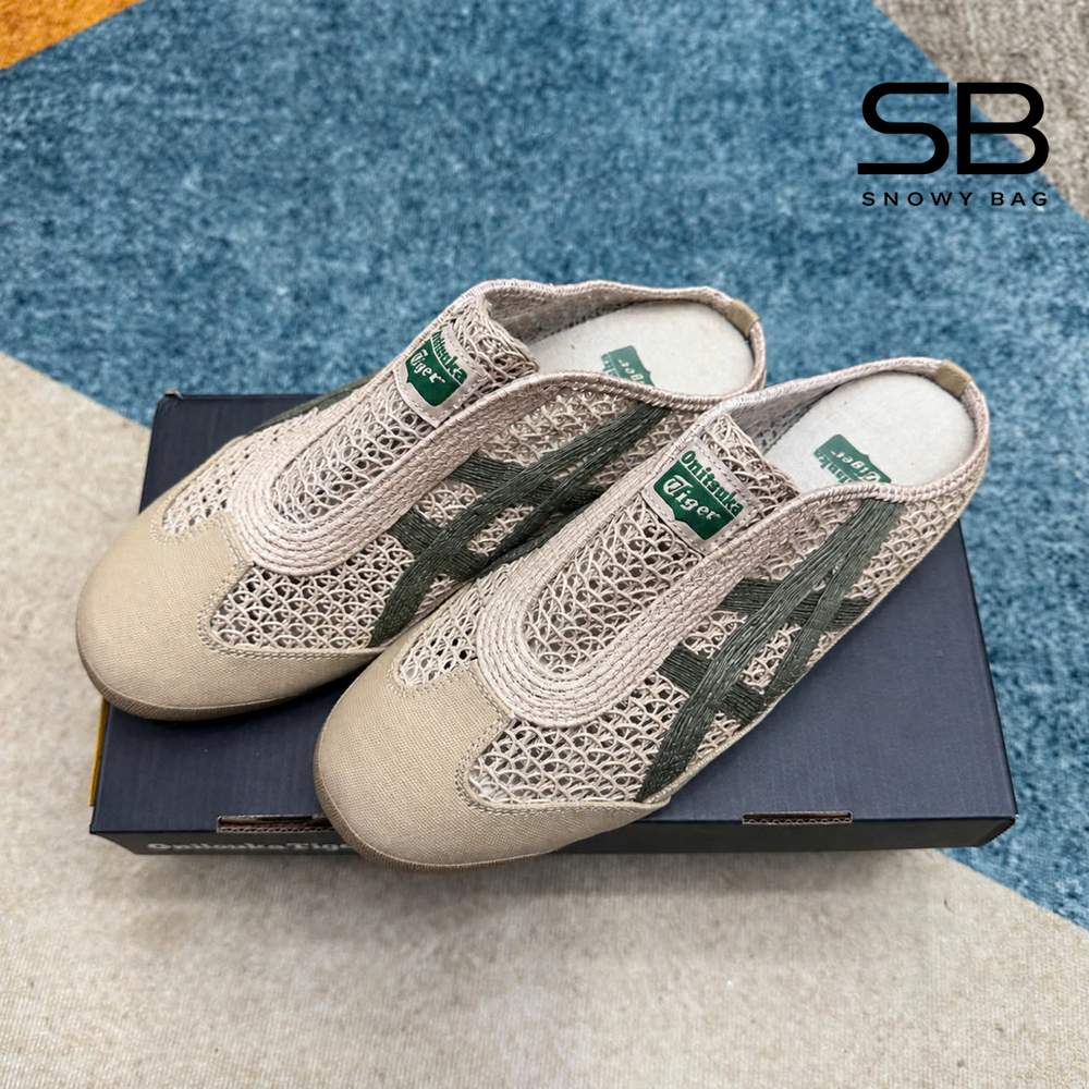 Giày Onitsuka Tiger Mexico 66 Sabot Beige Green Be Xanh, phong cách thể thao thời thượng