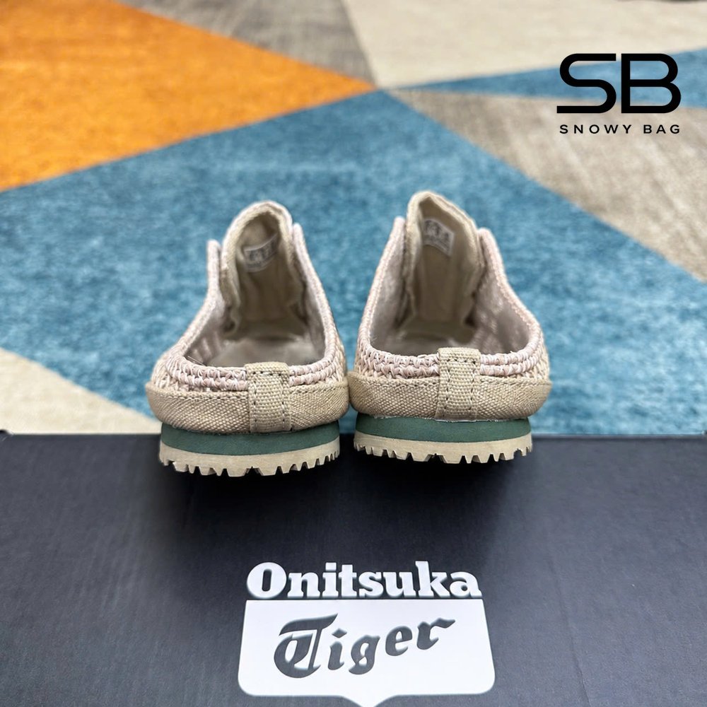 Giày Onitsuka Tiger Mexico 66 Sabot Beige Green Be Xanh, thiết kế tinh tế