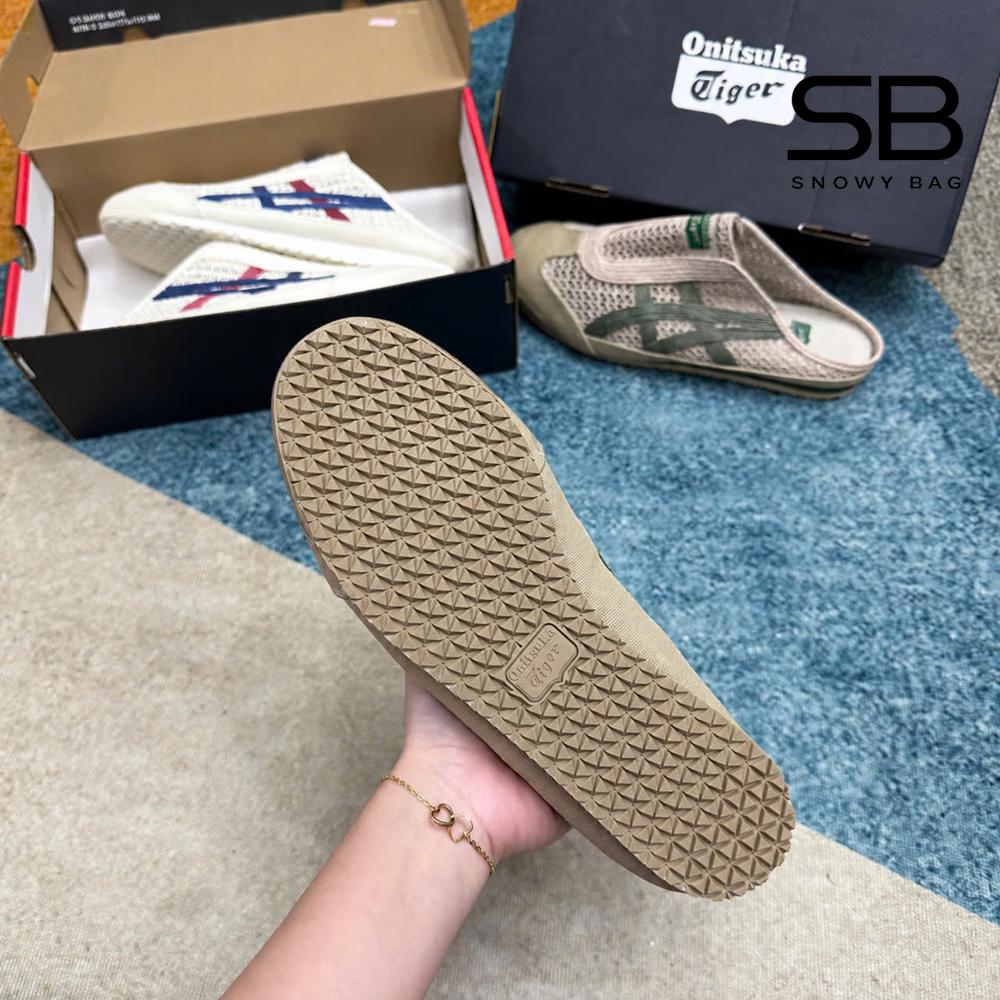 Giày Onitsuka Tiger Mexico 66 Sabot Beige Green Be Xanh - kiểu dáng thời thượng