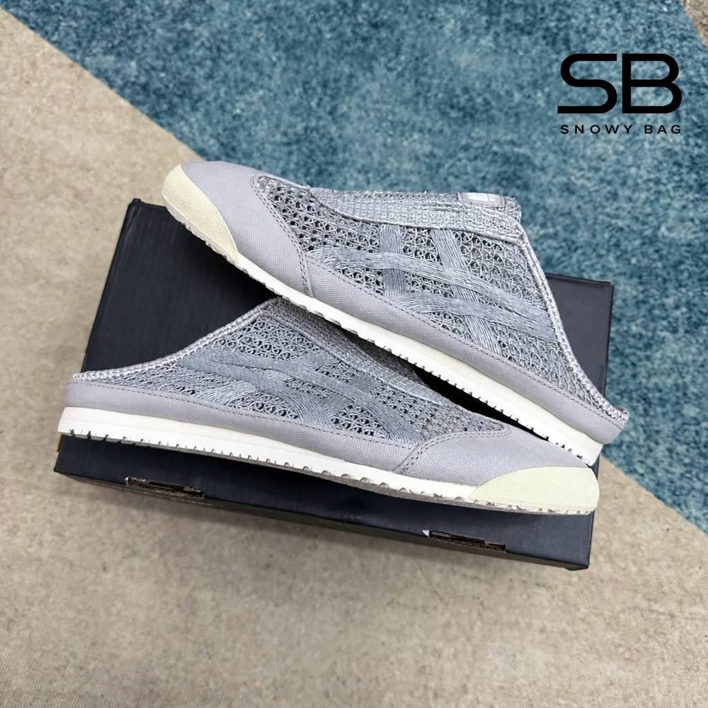 Giày Onitsuka Tiger Mexico 66 Sabot Pure Silver Màu Bạc, thiết kế độc đáo