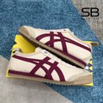 Giày Onitsuka Tiger Mexico 66 SD Beige Beet Juice Màu Be Sọc Đỏ đẹp mắt