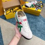 Giày Onitsuka Tiger Mexico 66 SD Birch Green Trắng Sọc Xanh Đỏ góc nghiêng chi tiết