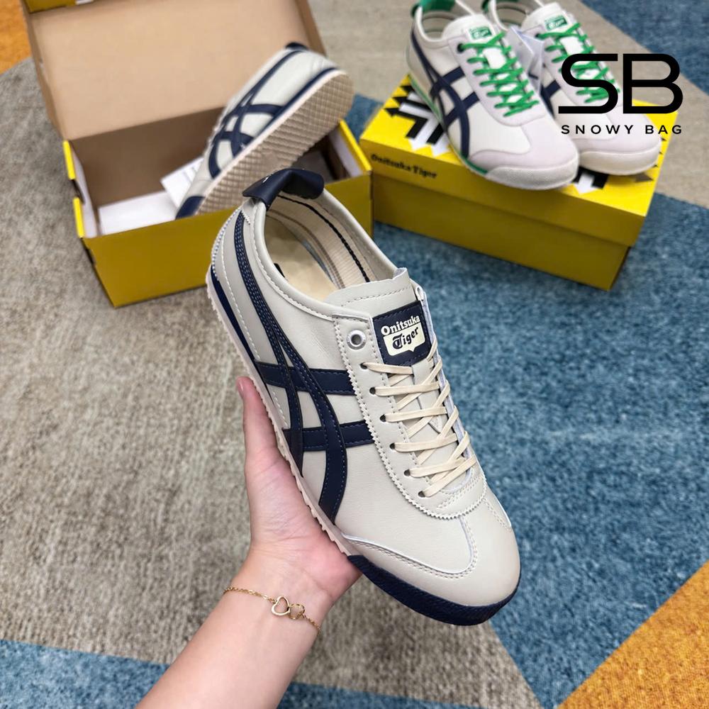 Giày Onitsuka Tiger Mexico 66 SD Birch Peacoat góc nghiêng chi tiết