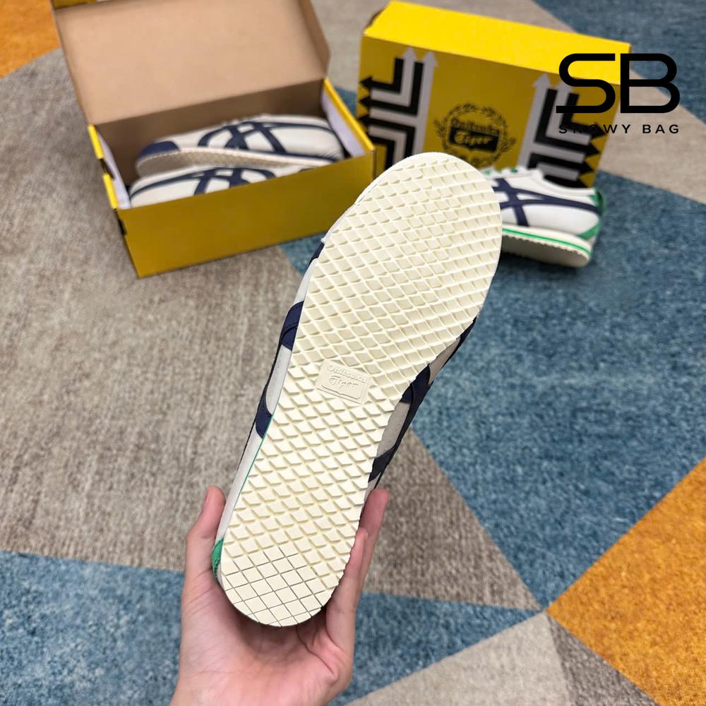 Giày Onitsuka Tiger Mexico 66 SD Birch Peacoat Be Xanh Lá với thiết kế độc đáo