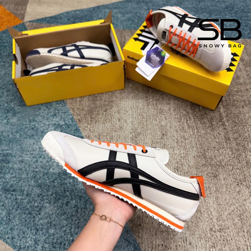 Giày Onitsuka Tiger Mexico 66 SD Cream Black Orange Kem Đen Cam với thiết kế độc đáo