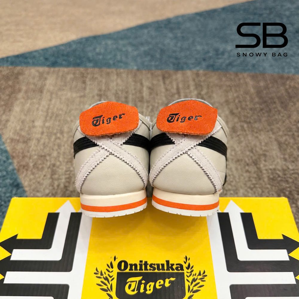 Giày Onitsuka Tiger Mexico 66 SD Cream Black Orange Kem Đen Cam đẹp mắt