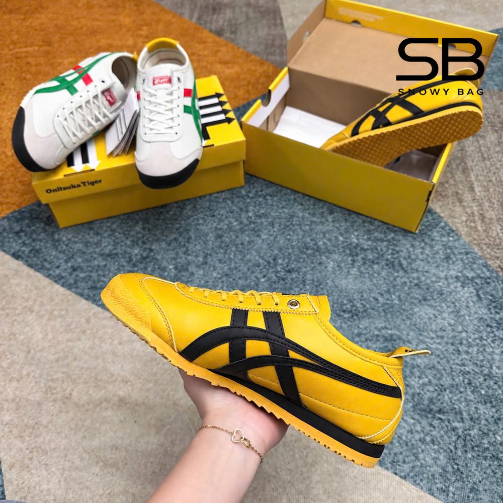 Giày Onitsuka Tiger Mexico 66 SD Kill Bill Vàng Đen góc nghiêng chi tiết