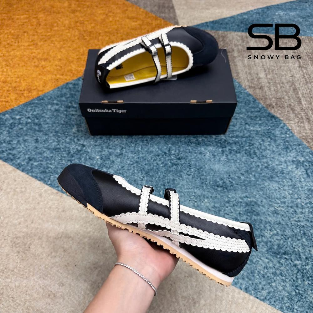Giày Onitsuka Tiger Mexico 66 TGRS Crystal Black Cream Đen Kem với thiết kế độc đáo