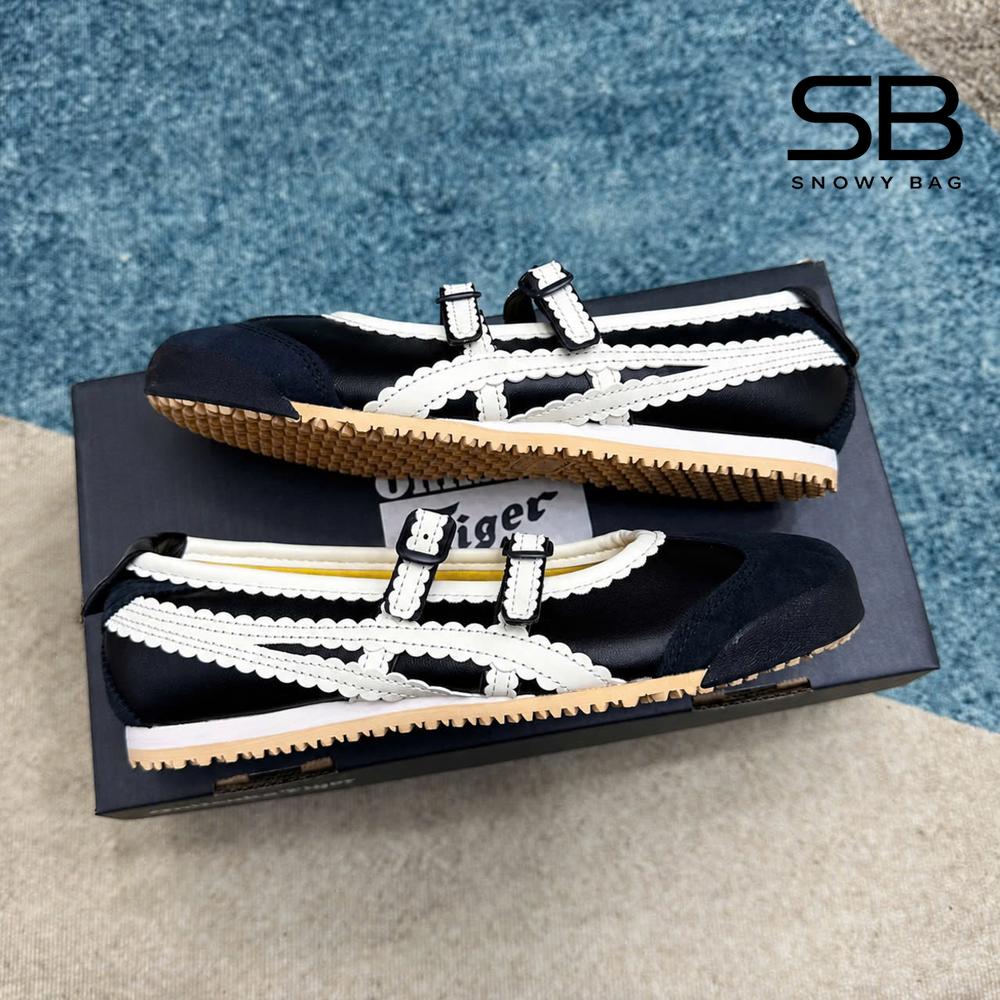 Giày Onitsuka Tiger Mexico 66 TGRS Crystal Black Cream Đen Kem, thiết kế tinh tế