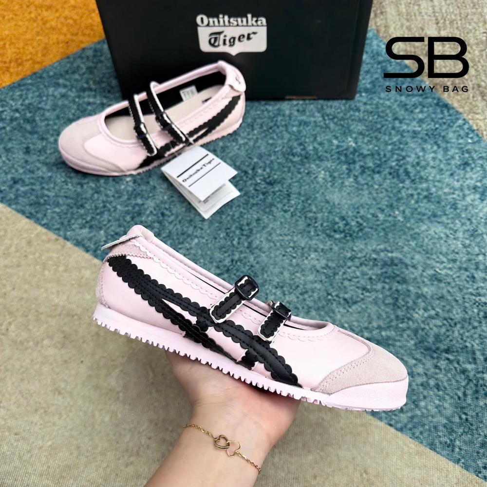 Giày Onitsuka Tiger Mexico 66 TGRS Crystal Pink Graphite Grey Xám Hồng Đen thời trang và phong cách.