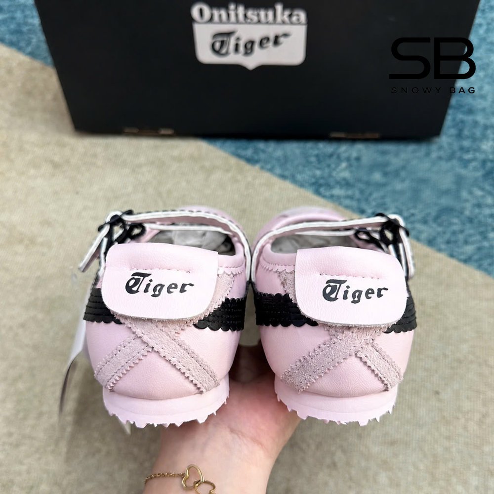 Giày Onitsuka Tiger Mexico 66 TGRS Crystal Pink Graphite Grey xám hồng đen đẹp mắt