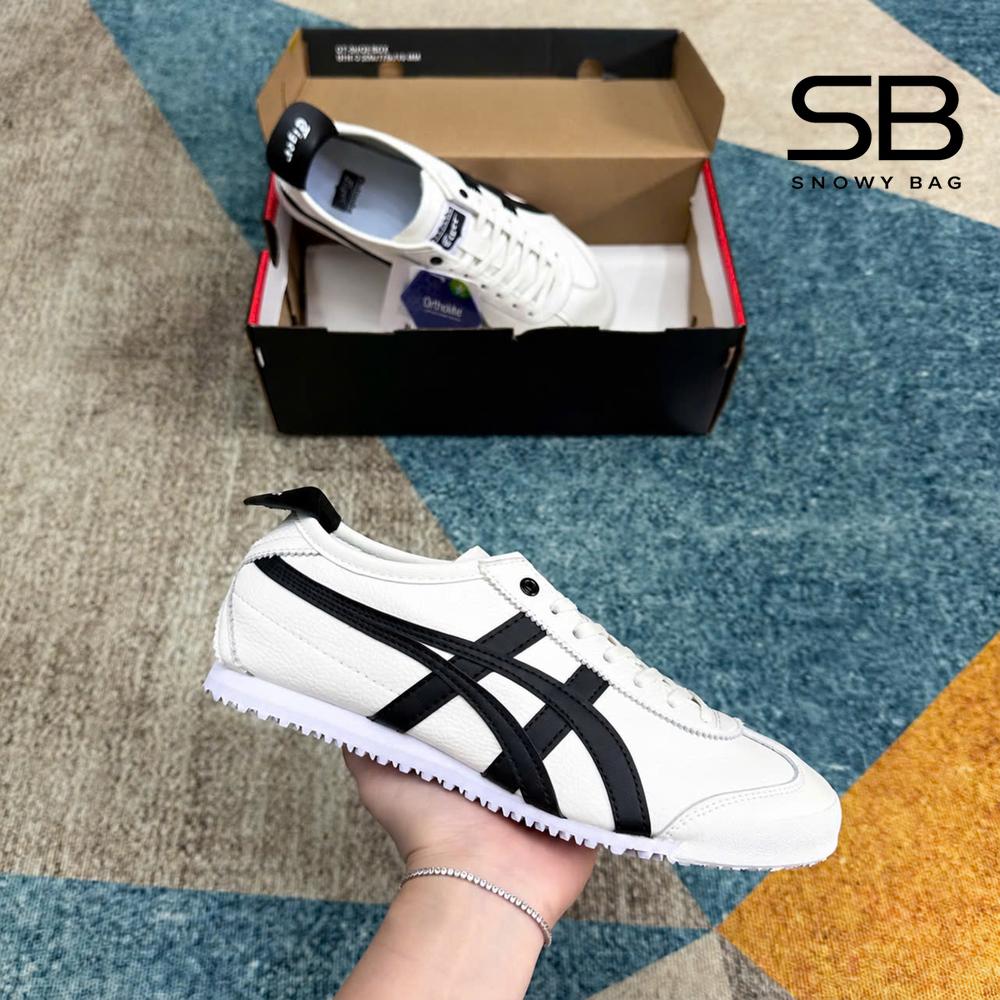 Giày Onitsuka Tiger Mexico 66 White Black Trắng Đen thời trang và phong cách