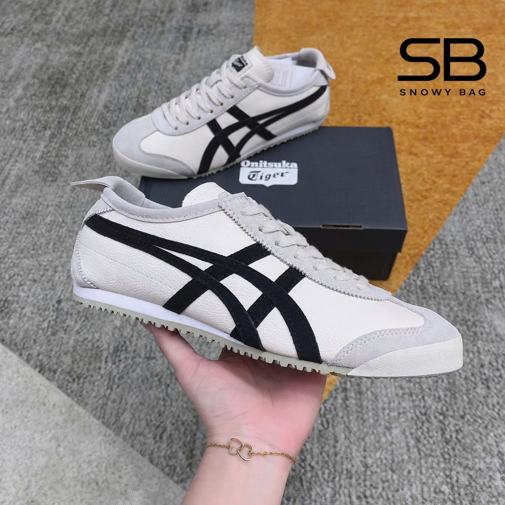 Giày Onitsuka Tiger Mexico 66 White Black sang trọng, phong cách