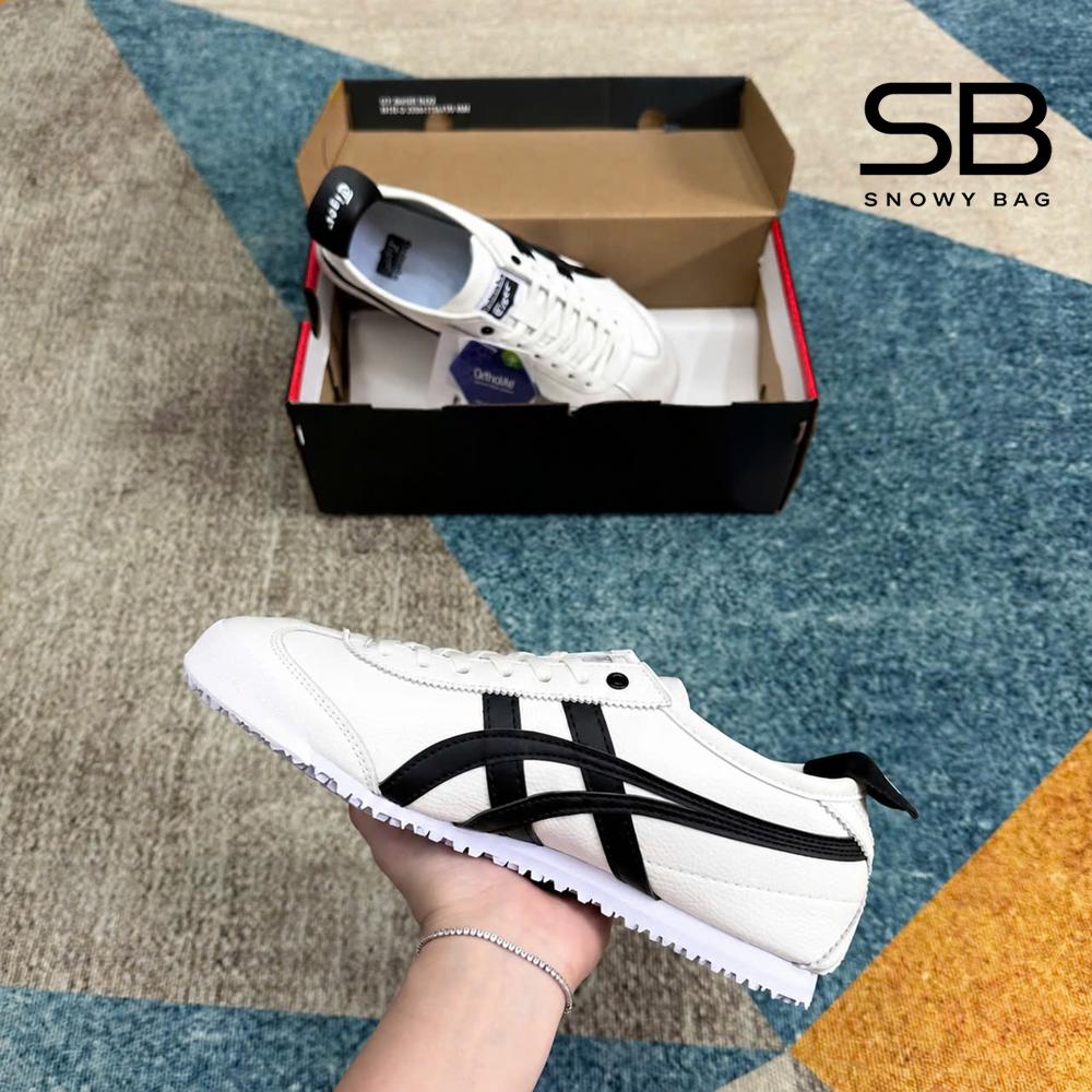 Giày Onitsuka Tiger Mexico 66 White Black Trắng Đen với thiết kế tinh tế