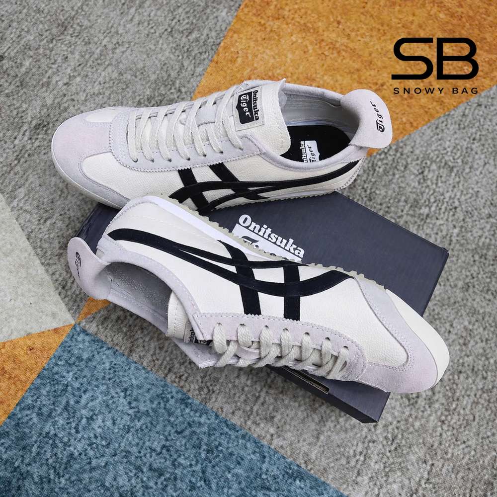 Giày Onitsuka Tiger Mexico 66 White Black màu trắng đen sang trọng