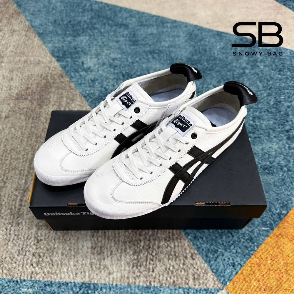 Giày Onitsuka Tiger Mexico 66 White Black Trắng Đen với thiết kế tinh tế
