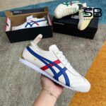 Giày Onitsuka Tiger Mexico 66 White Blue Red Metallic Gold sang trọng
