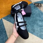 Giày PATOU x Onitsuka Tiger Mexico 66 Ballerina Black White Đen Trắng góc nghiêng chi tiết