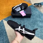 Giày PATOU x Onitsuka Tiger Mexico 66 Ballerina Black White Đen Trắng với chi tiết logo tinh tế