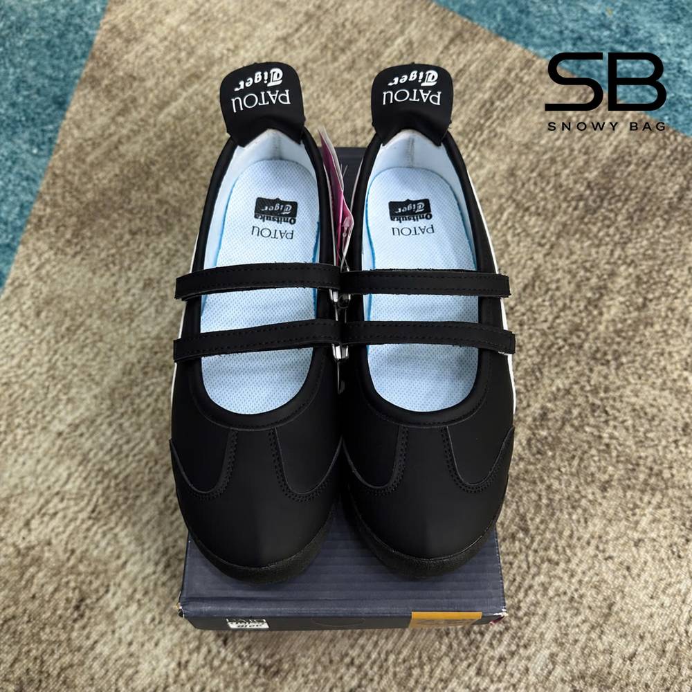 Giày PATOU x Onitsuka Tiger Mexico 66 Ballerina Black White Đen Trắng sang trọng