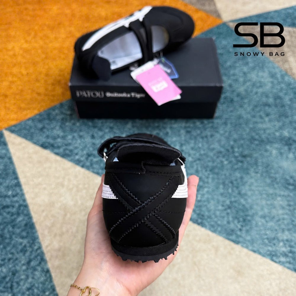 Giày PATOU x Onitsuka Tiger Mexico 66 Ballerina Black White Đen Trắng chi tiết