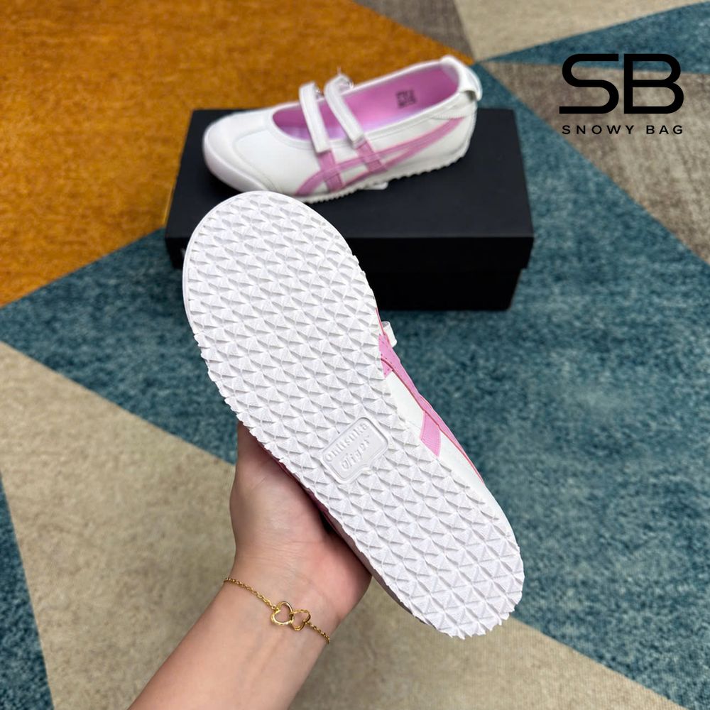 Giày PATOU x Onitsuka Tiger Mexico 66 Ballerina White Cotton Candy Trắng Hồng