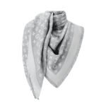 Khăn LV Monogram Denim Shawl Pearl Grey Màu Xám sang trọng