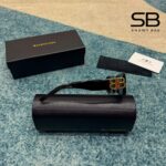 Mắt Kính Balenciaga Dynasty Rectangle Sunglasses In Black BB0096S-001 với thiết kế sang trọng
