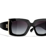 Mắt Kính Chanel Acetate Rectangle Sunglasses CH5435 Black - Sang trọng và thời thượng