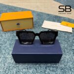 Mắt Kính LV 1.1 Millionaires Sunglasses Black GHW Z1165E góc nghiêng chi tiết