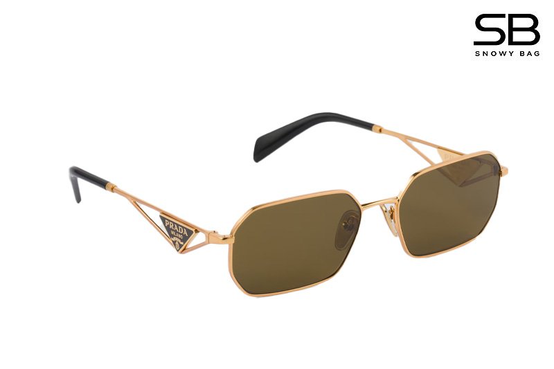 Mắt Kính Prada Hexagonal Triangle Sunglasses GHW Grey thời trang sang trọng