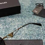 Mắt Kính Prada Hexagonal Triangle Sunglasses GHW Grey, thiết kế độc đáo và sang trọng