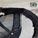 Mũ Gucci Supreme Baseball Kingsnake Print Màu Nâu Be chi tiết