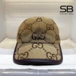 Mũ Lưỡi Trai Gucci Jumbo GG Canvas Baseball Hat Màu Nâu sang trọng