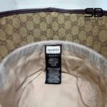 Mũ Tròn Gucci GG Canvas Bucket Hat Màu Nâu Đen với chi tiết logo tinh tế
