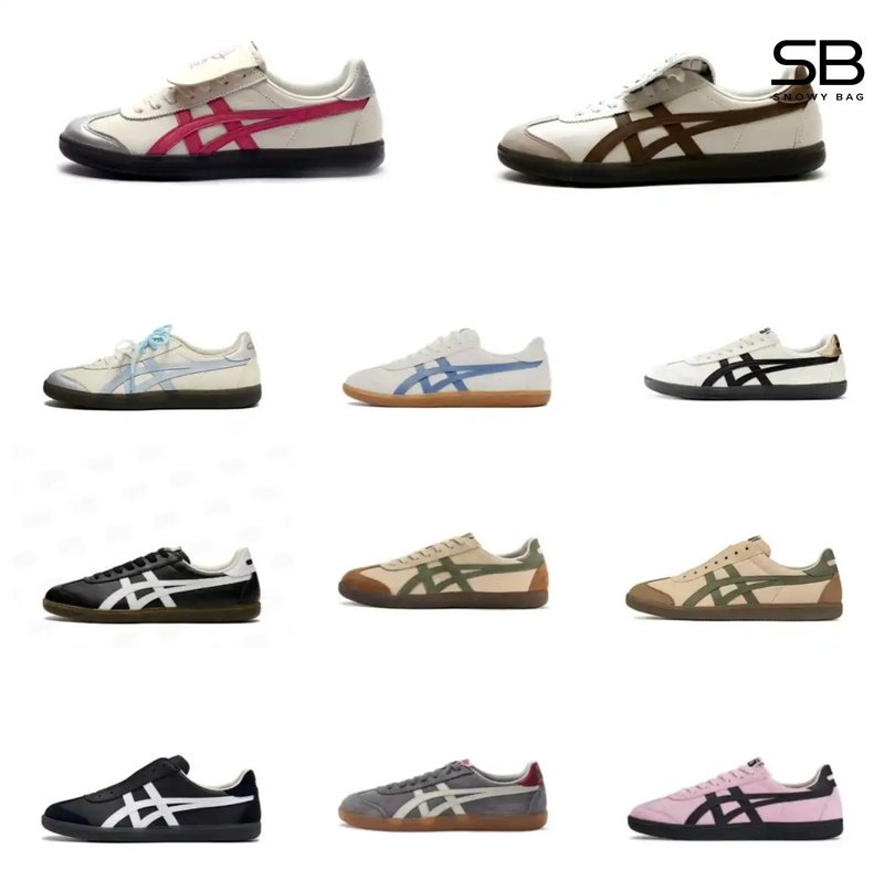 Đôi giày Onitsuka Tiger Tokuten với thiết kế thể thao, được chụp từ góc ngang để thấy rõ toàn bộ già