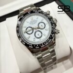 Đồng Hồ Nam Rolex Cosmograph Daytona Steel 116500LN-0001 Màu Bạc với chi tiết logo/khóa