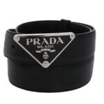 Thắt Lưng Prada Saffiano Triangle Black Đen chính hãng sang trọng