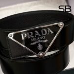 Thắt Lưng Prada Saffiano Triangle Black Đen với thiết kế tinh tế