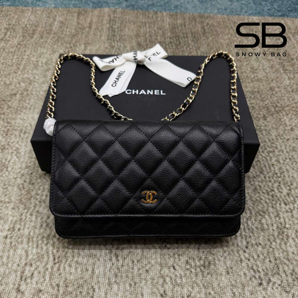 Túi Chanel Twist Your Button Woc Wallet on Chain Black Caviar GHW sang trọng