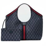 Túi Gucci Giglio Large Tote Bag In Blue And White GG Denim 853971 42CM sang trọng