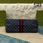 Túi Gucci Giglio Large Tote Bag In Blue And White GG Denim 853971 42CM sang trọng