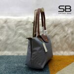Túi Longchamp Le Pliage Original M Tote Bag Màu Xanh Xám với logo tinh tế